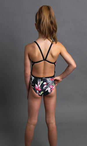 KEIKILANI YOUTH ONE PIECE- BLACK