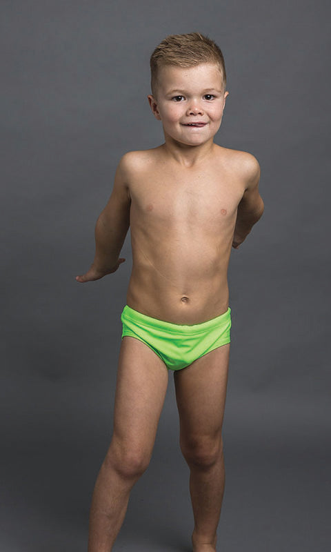 BOYS PLAIN RACERS- LIME