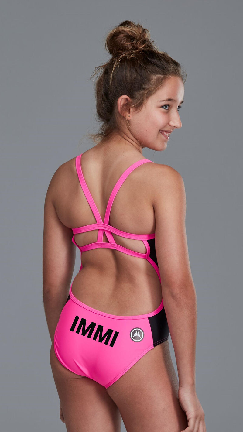 PINK AND BLACK TRAINING ONE PIECE YOUTH